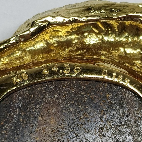 Pristine condition 24.38ct Australian boulder Opal with diamonds, 18K YG - Picture 8 of 16